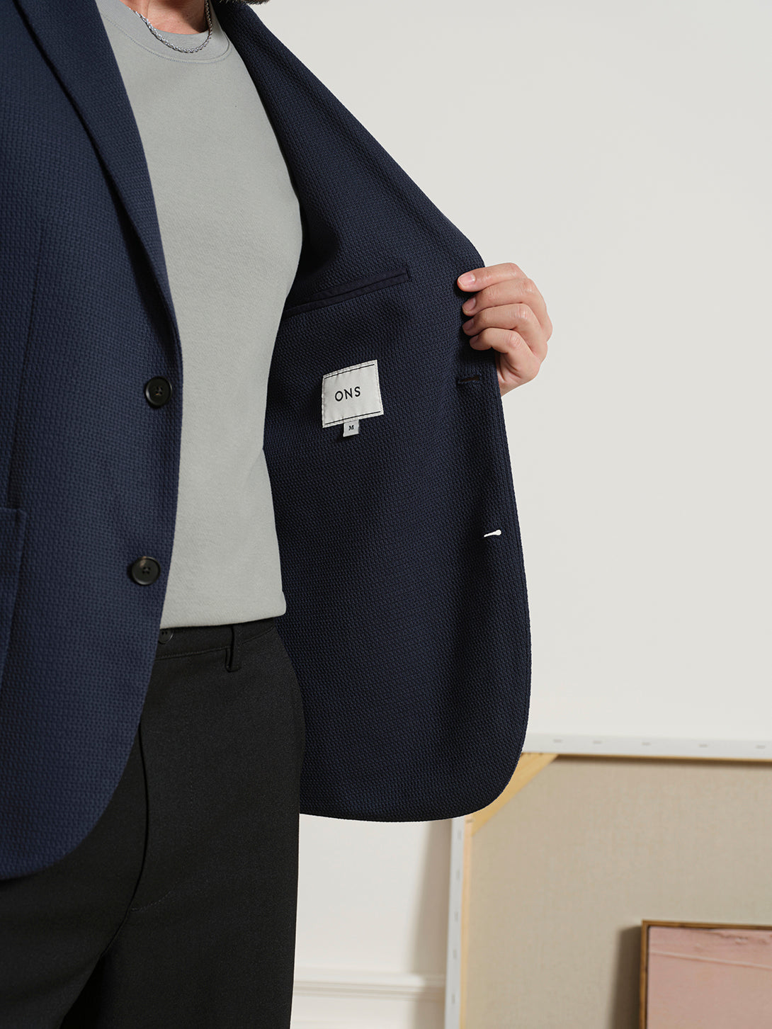 Perry Lattice Knit Blazer