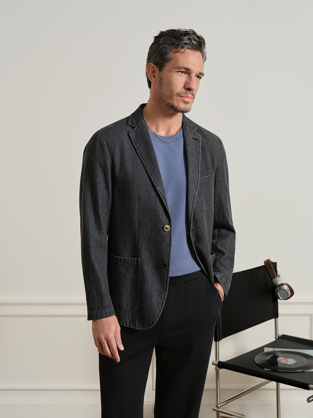 Perry Black Denim Blazer