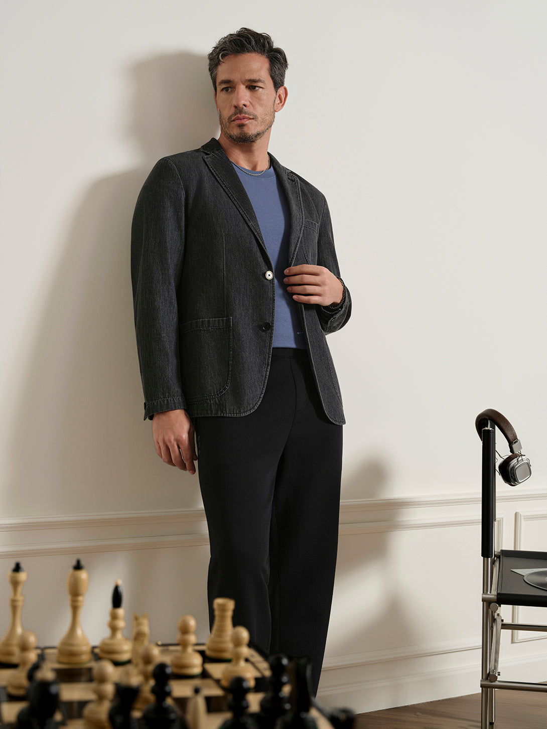 Perry Black Denim Blazer