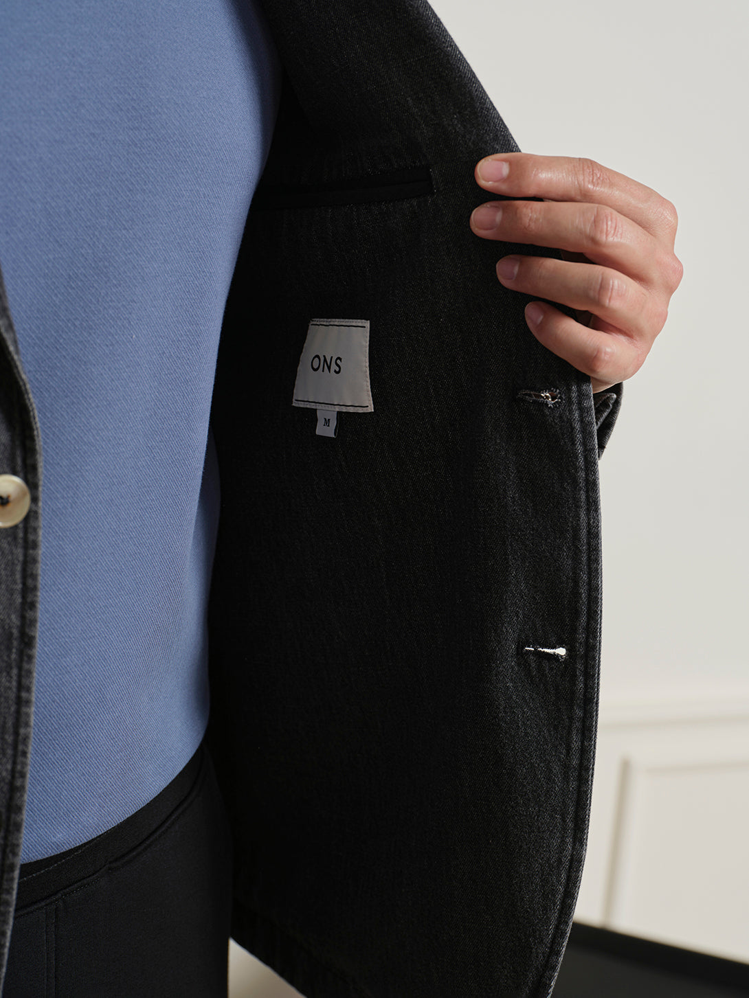 Perry Black Denim Blazer