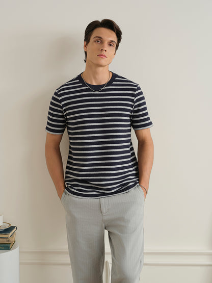 Alphabet Sculpted Stripe Tee
