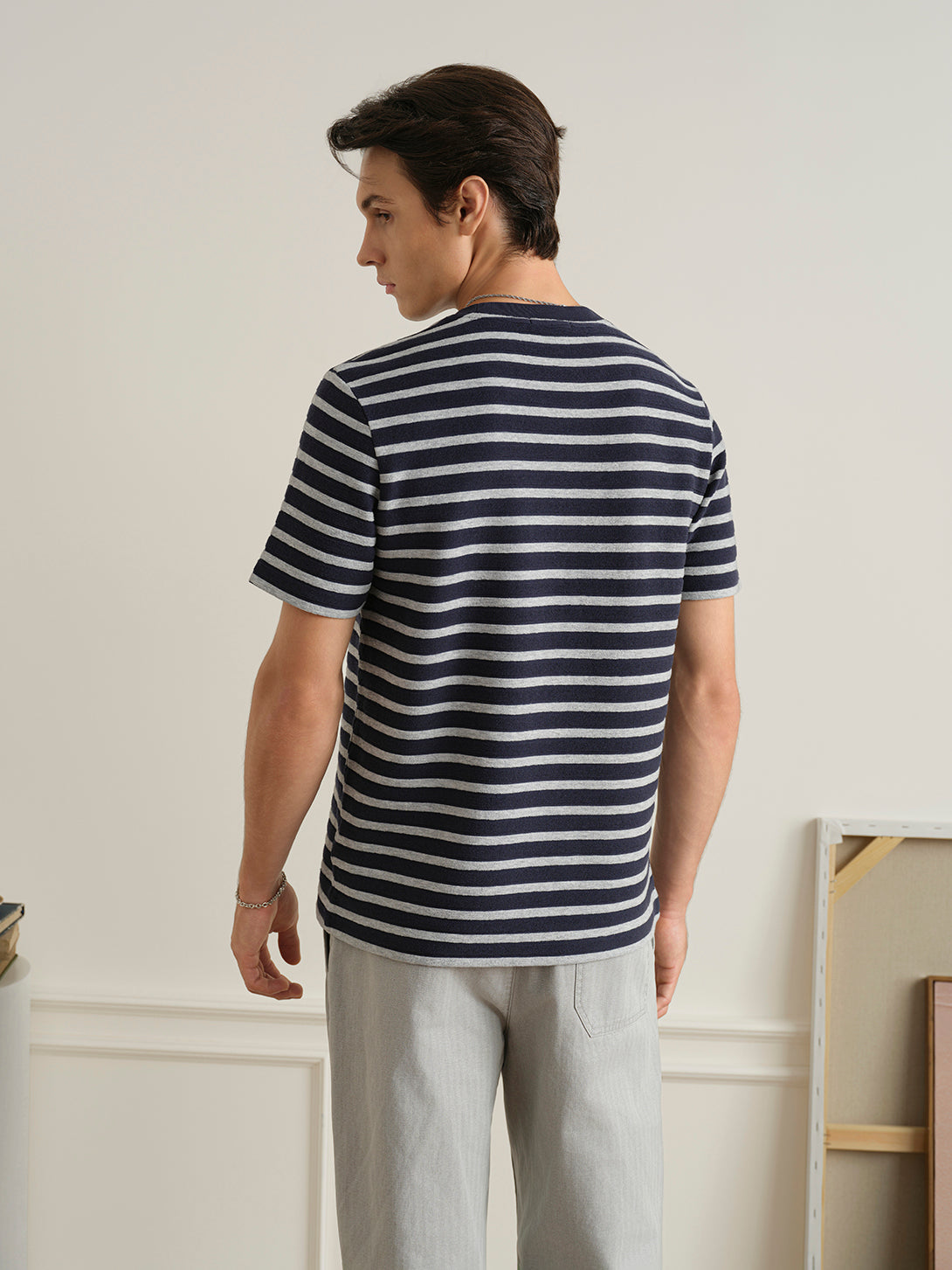 Alphabet Sculpted Stripe Tee