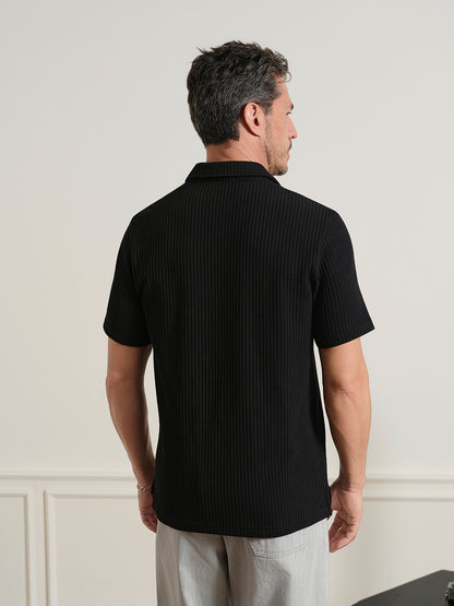 Bennett Jacquard Zip Polo