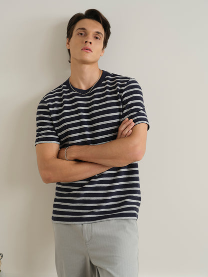 Alphabet Sculpted Stripe Tee