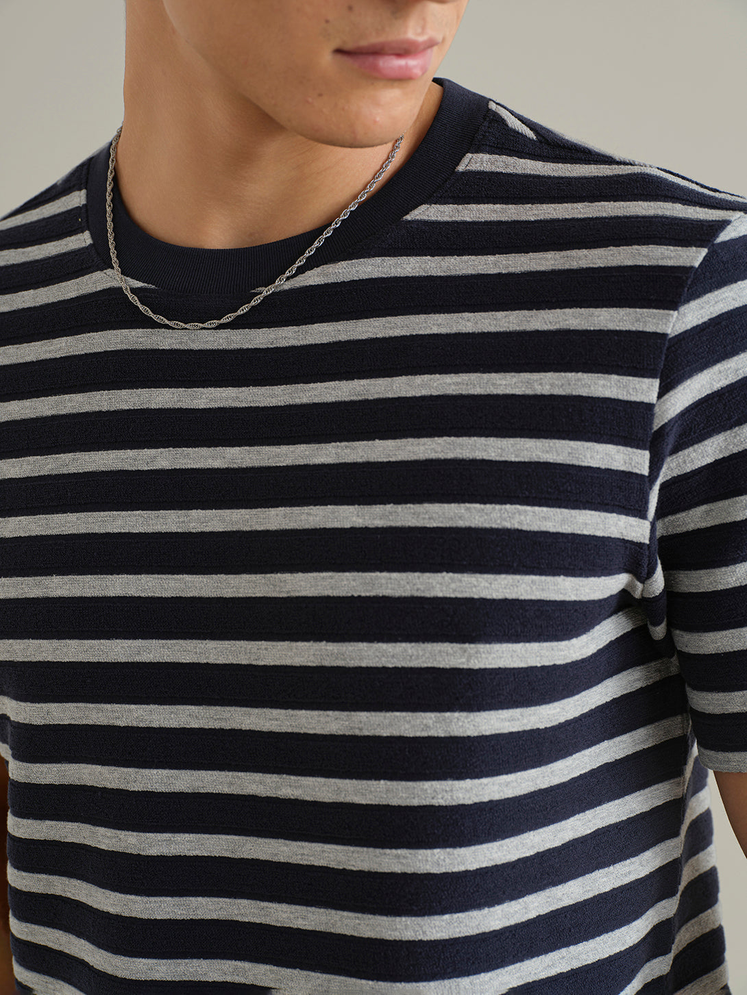 Alphabet Sculpted Stripe Tee