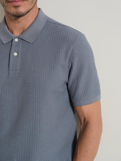 Sasco Jacquard Ripple Polo