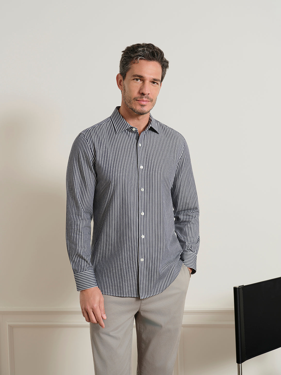 Adrian Chalk Stripe Shirt