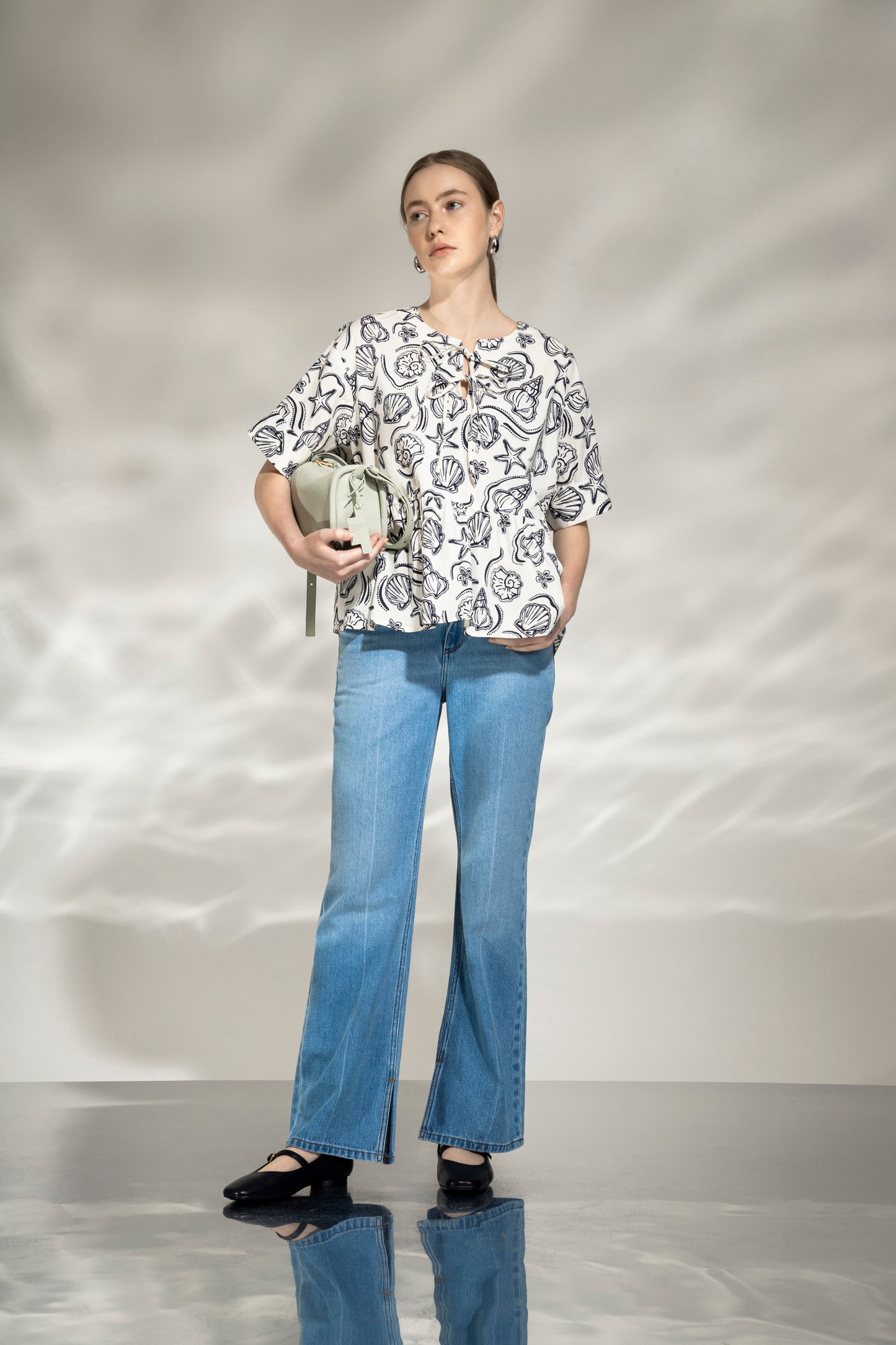 Seashell Gathered Blouse