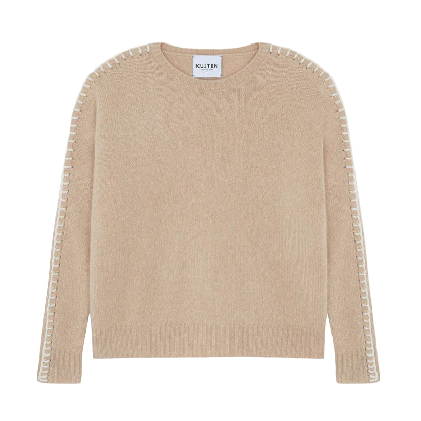 Sweater Amea Round Neck Cashmere Oversize Sweater , 2-threads