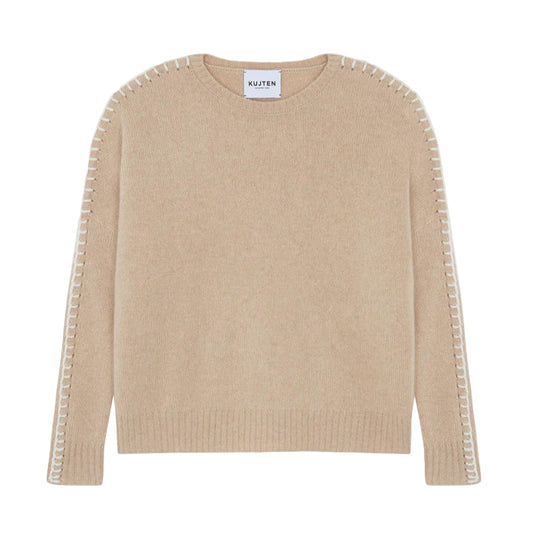 Sweater Amea Round Neck Cashmere Oversize Sweater , 2-threads