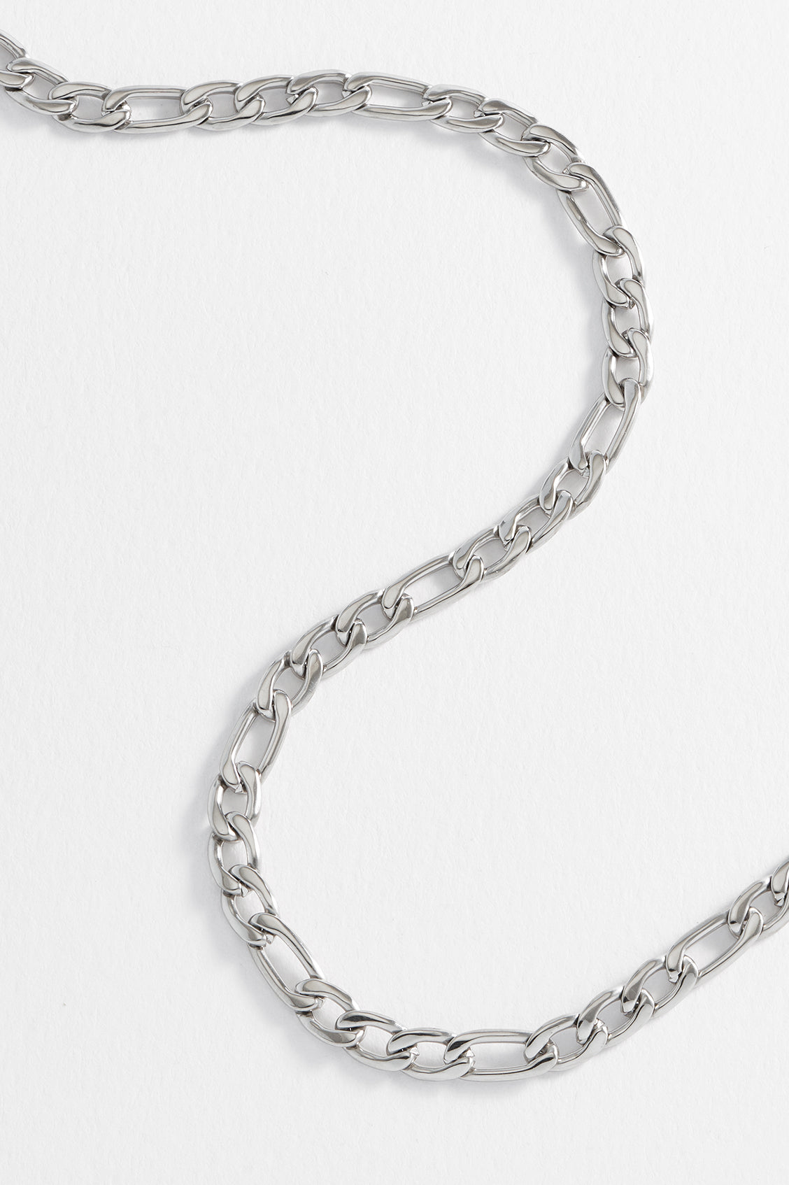 Figaro Chain Necklace - Steel Finish