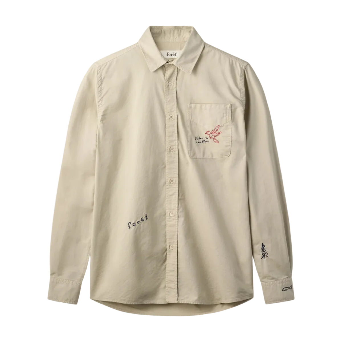 Maple Embroidery Oxford Shirt