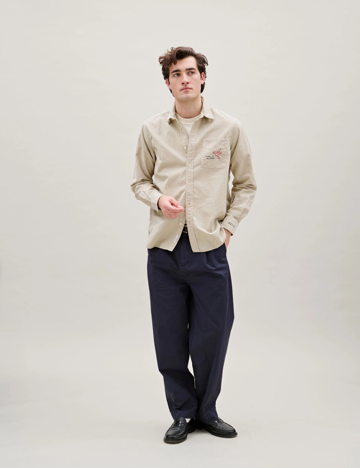 Maple Embroidery Oxford Shirt