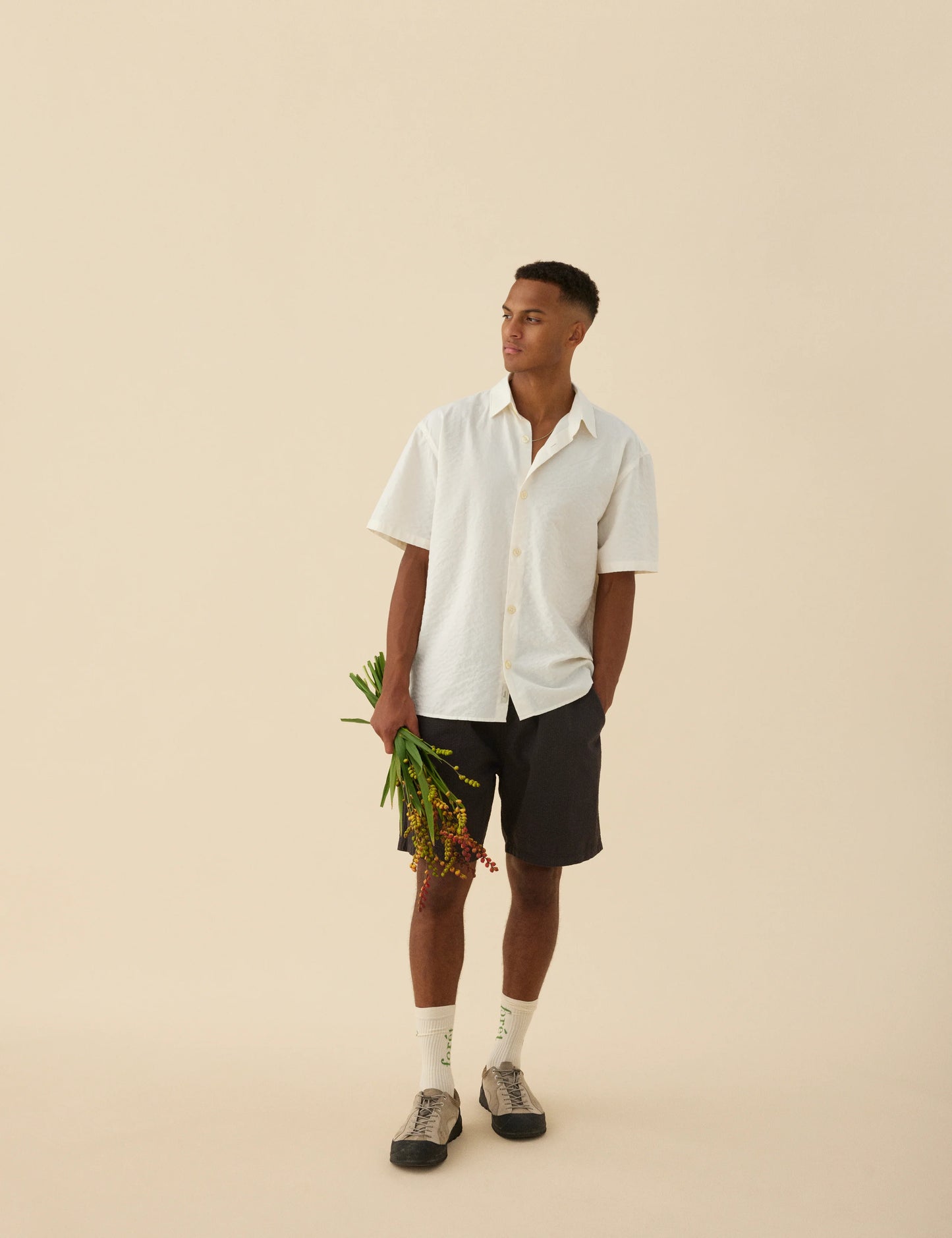 HUSH SEERSUCKER SHORTS WASHED BLACK