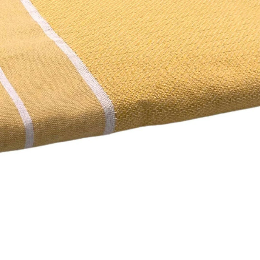 Herringbone Fouta 100 x 200 cm Beach Towel Mustard Yellow