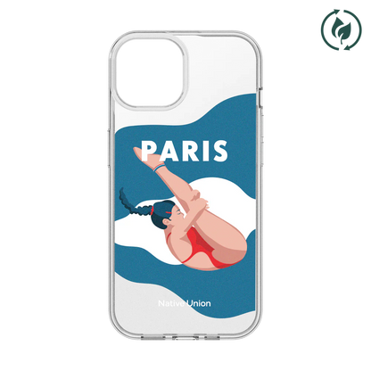 (Re)Clear Case For Iphone 15 -Swim -Emilie Sarnel