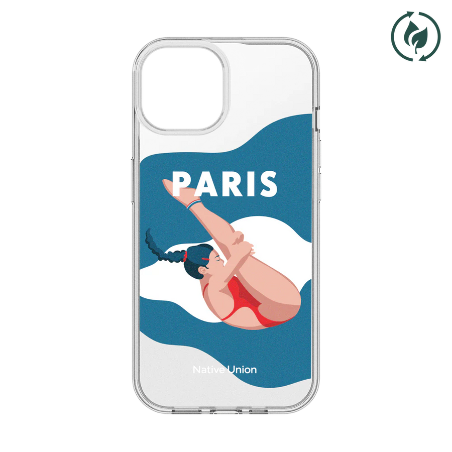 (Re)Clear Case For Iphone 15 -Swim -Emilie Sarnel