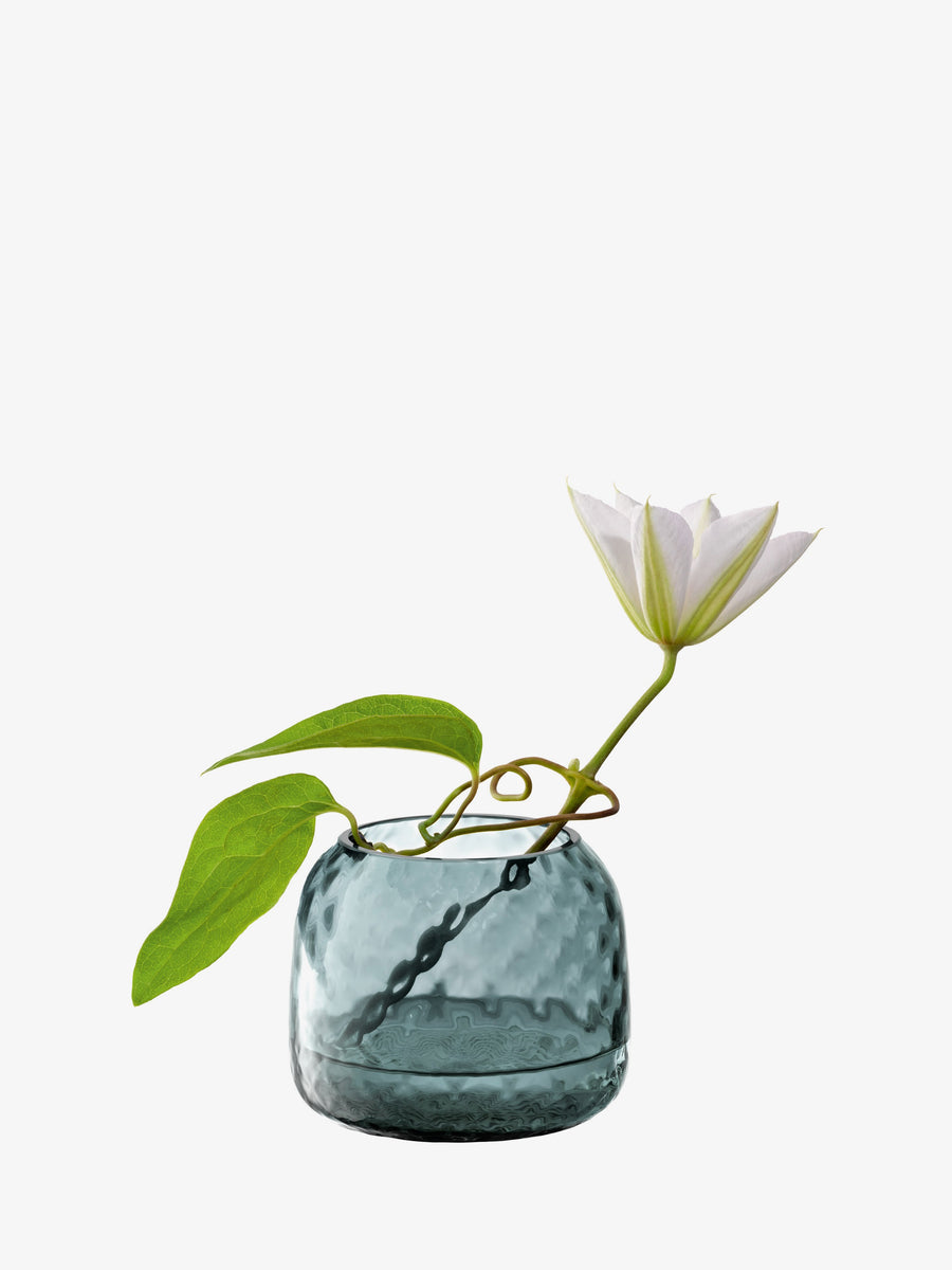 Dapple Tealight Holder/Vase H7 Water Blue