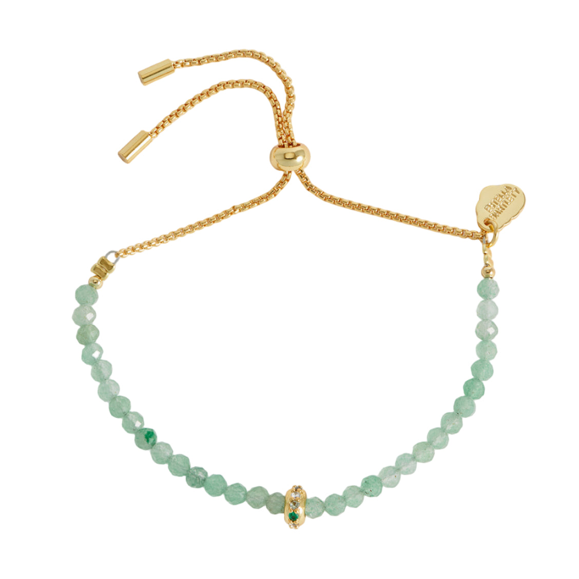 Green Aventurine Cz Disc Amelia Bracelet