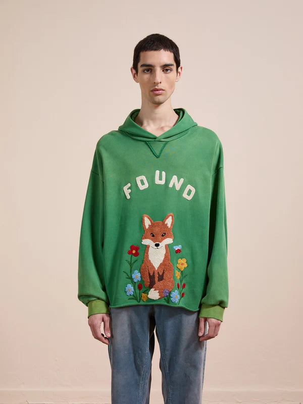 Wildlife Chenille Embroidered Hoodie