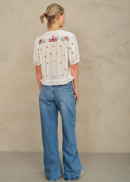 Harlie Emb S/S Top