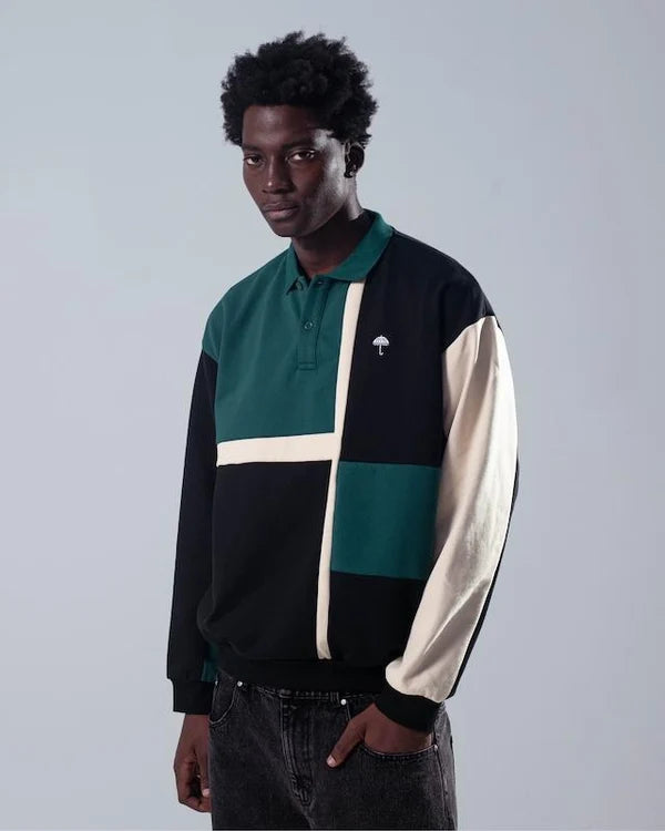 Banks Sweat Polo Green Multico