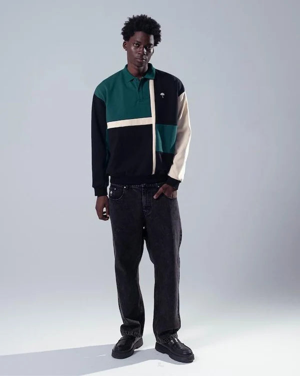Banks Sweat Polo Green Multico