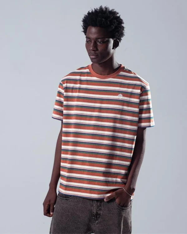 Classic Striped Tee Brown