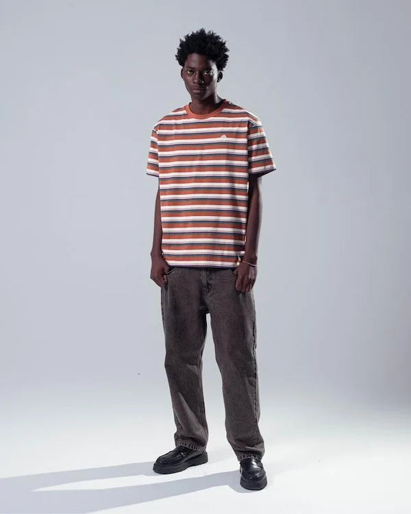 Classic Striped Tee Brown