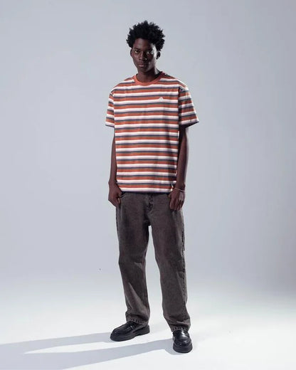 Classic Striped Tee Brown