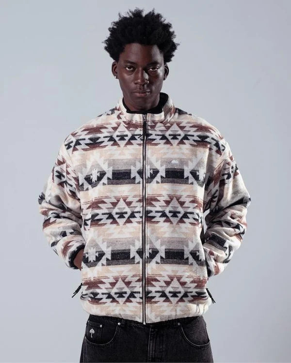 Lando Full Zip Jacket Off White Multico