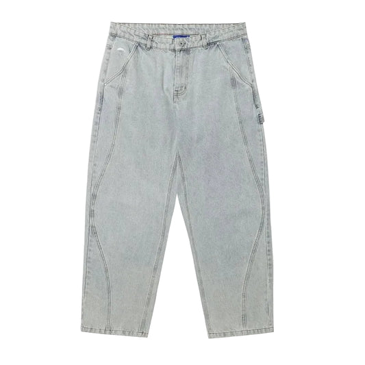 Zigzagger Jeans Pants Washed Light Blue