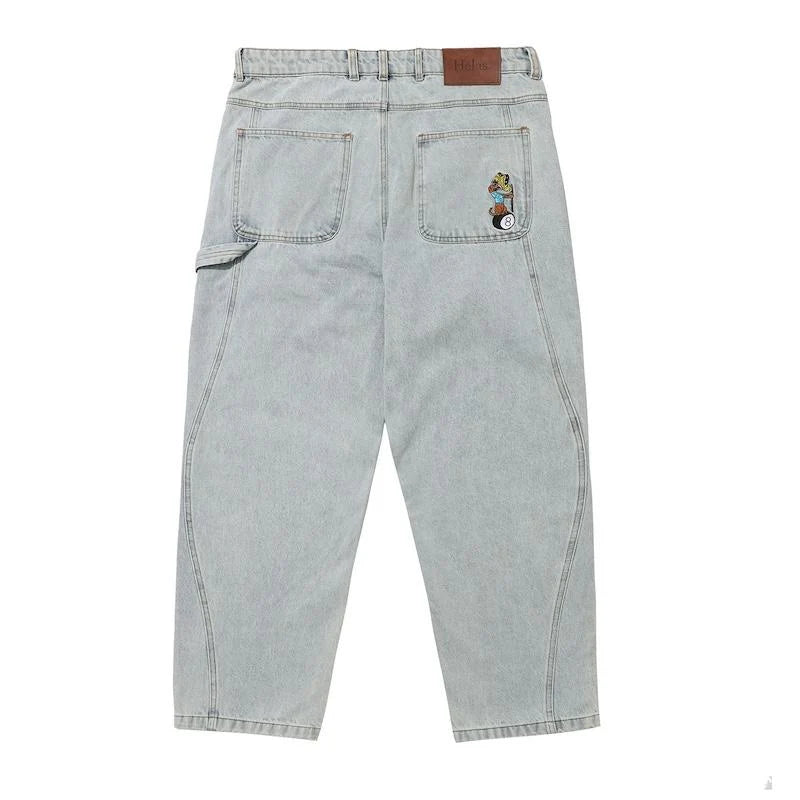 Zigzagger Jeans Pants Washed Light Blue