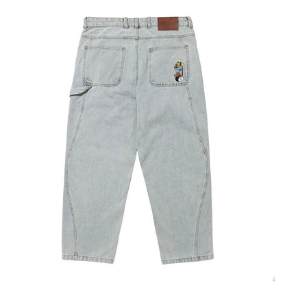 Zigzagger Jeans Pants Washed Light Blue