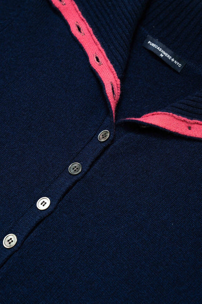 High Neck Cardigan w/ Color Cardigan