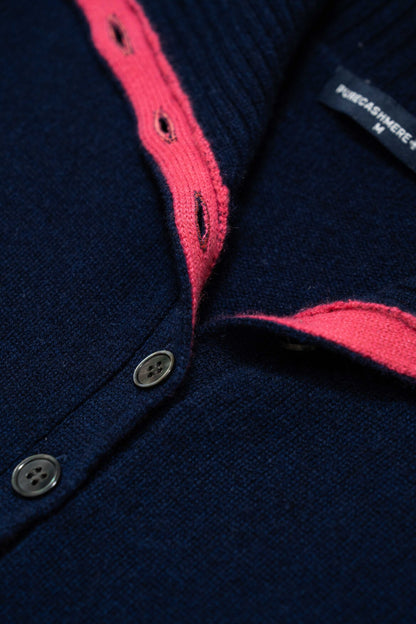 High Neck Cardigan w/ Color Cardigan