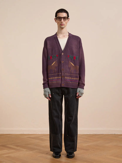 Horse Jacquard Cardigan