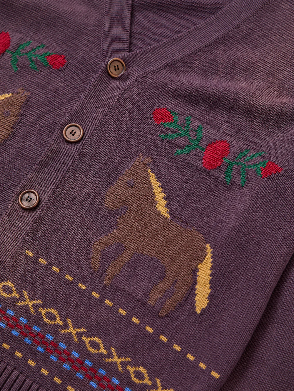 Horse Jacquard Cardigan