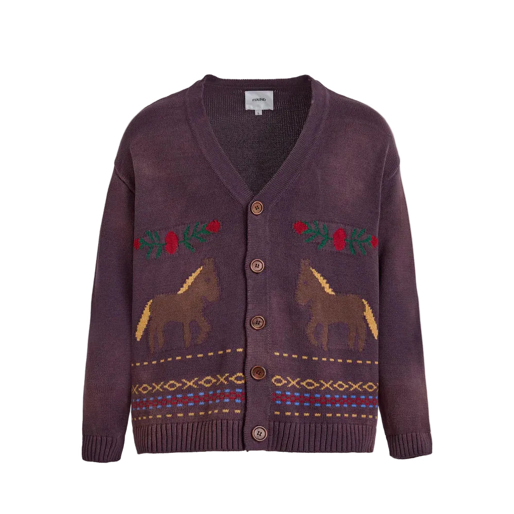 Horse Jacquard Cardigan