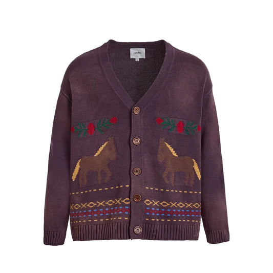 Horse Jacquard Cardigan