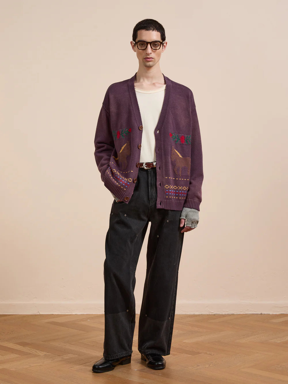 Horse Jacquard Cardigan