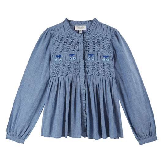 Blouse Smocks Chambray