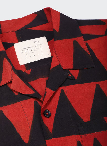 Ronen Shirts Red block print