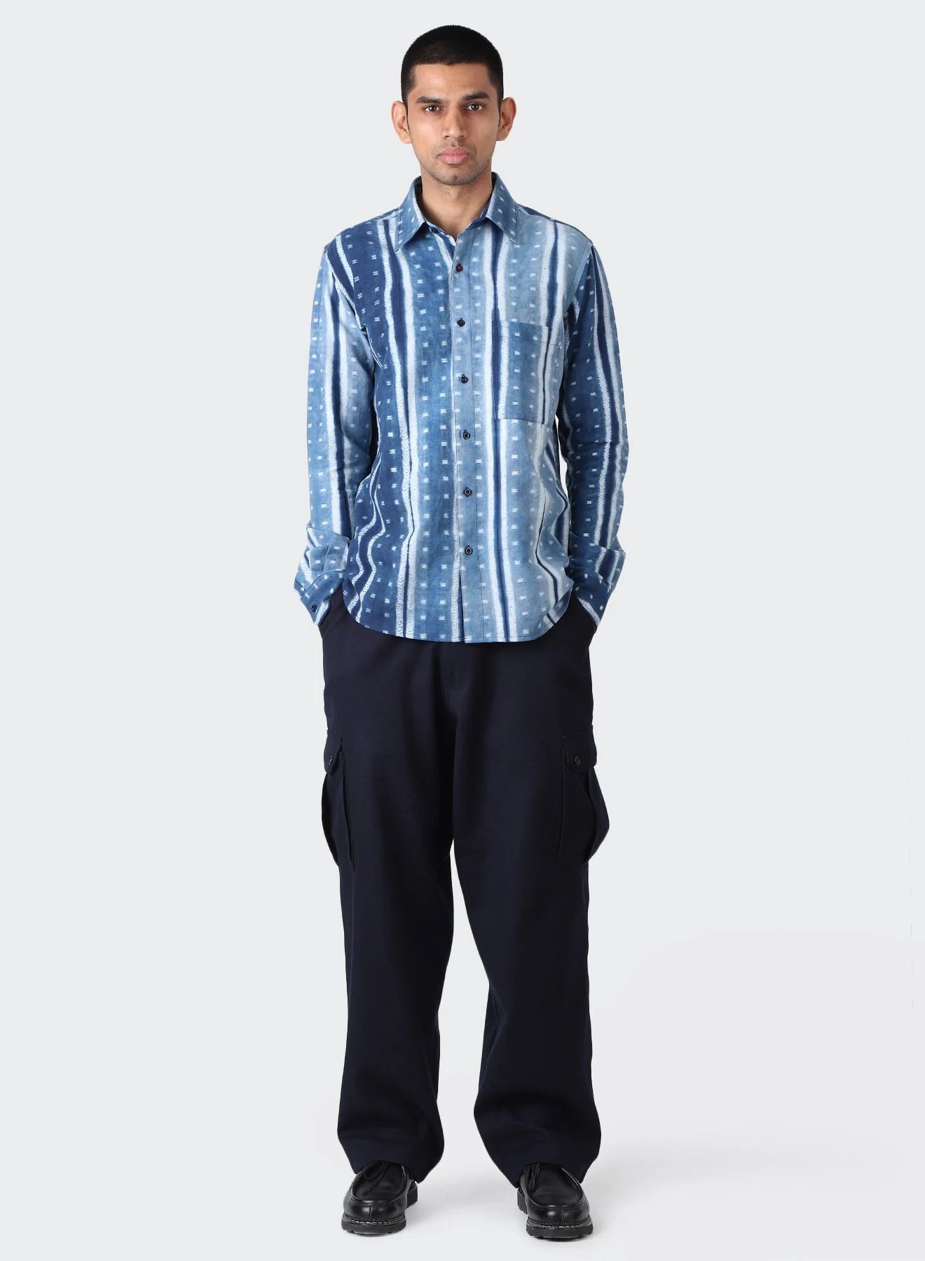 Ryan Shirts Shibori13 Indigo