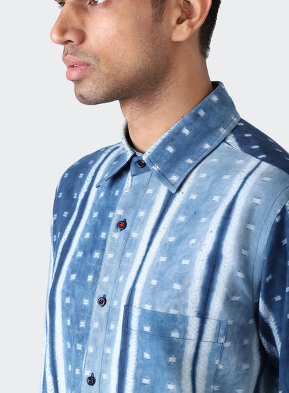 Ryan Shirts Shibori13 Indigo