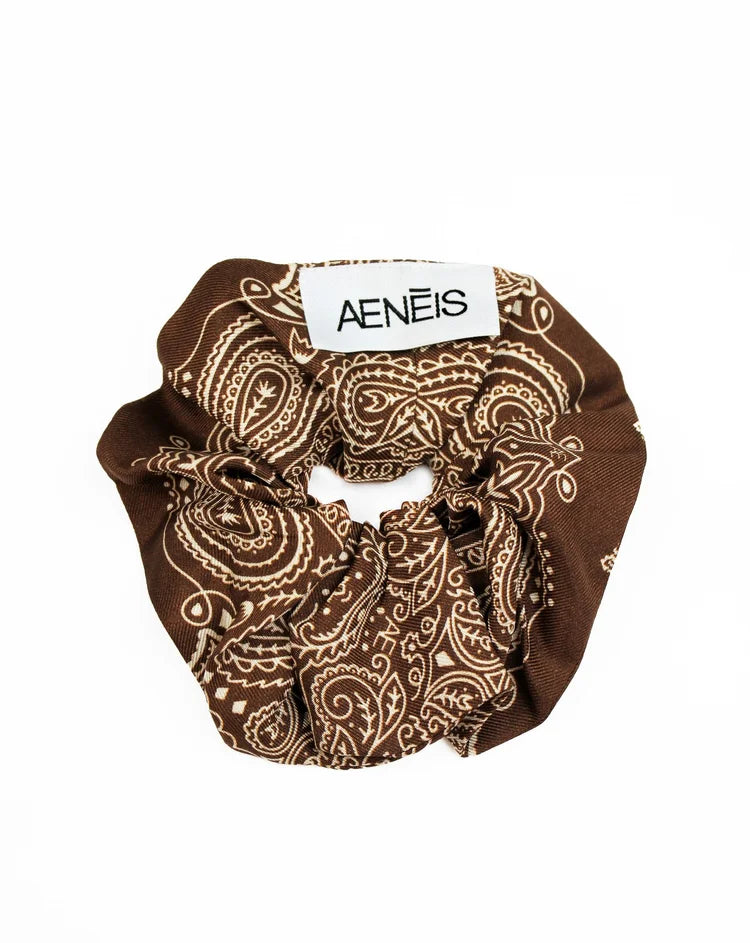 Minimal Bandana Silk Scrunchy