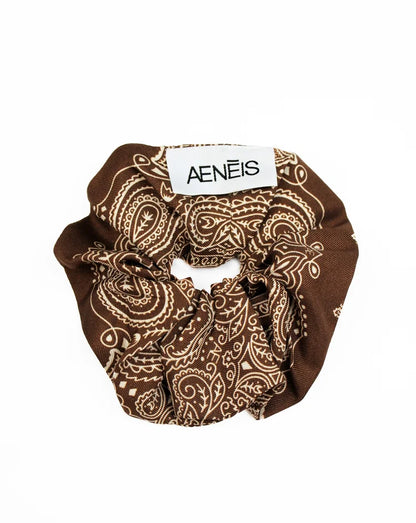 Minimal Bandana Silk Scrunchy