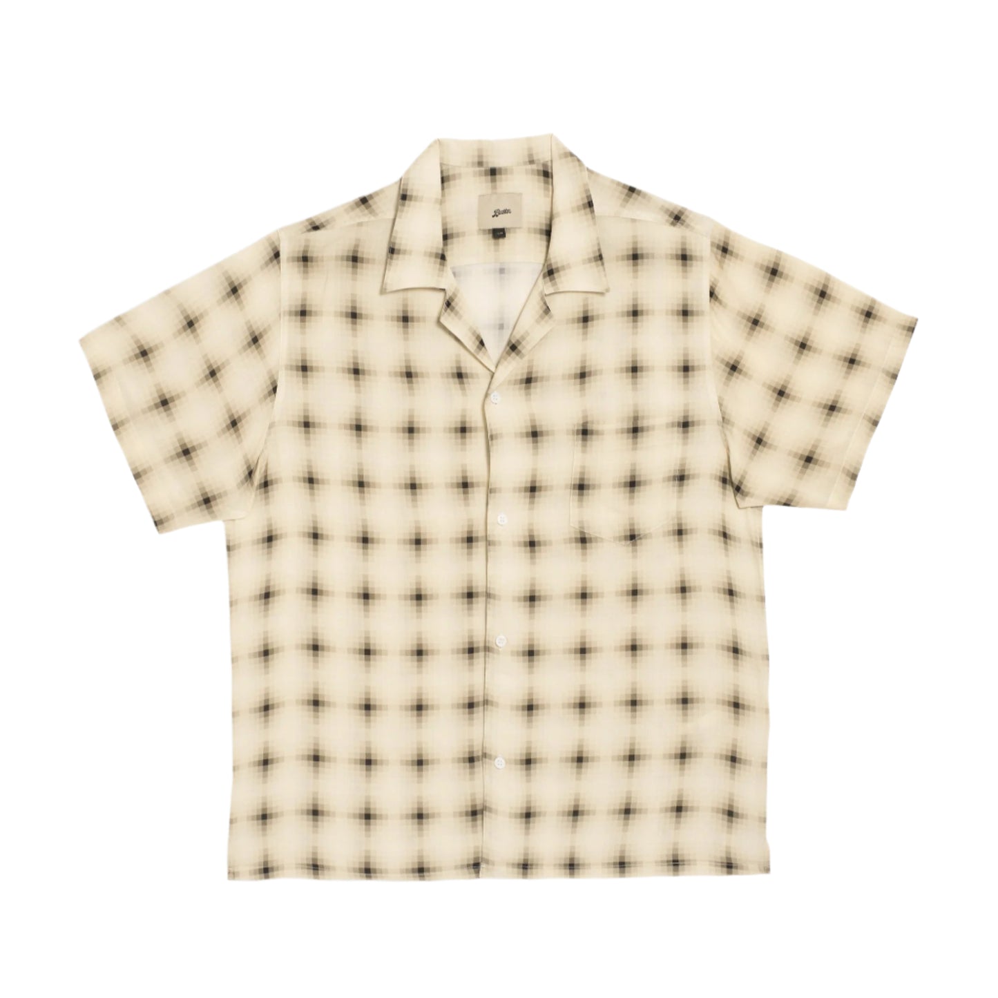 Ivory Digi Plaid Camp Short Sleeve Shirt