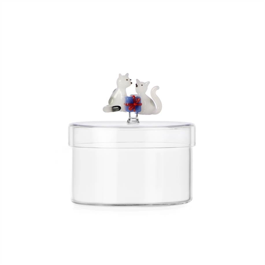 Tabby Cat Christmas Edition Box White Ca