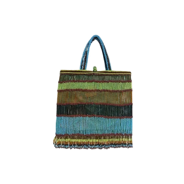 Monstera - Cotton Bag With Beads Embroidery